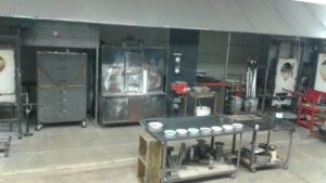 Industrial glass kitchen